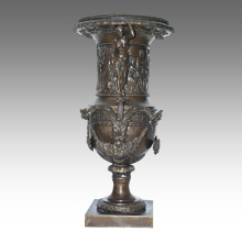 Vase Statue Göttin Blumentopf Dekoration Bronze Skulptur TPE-1039